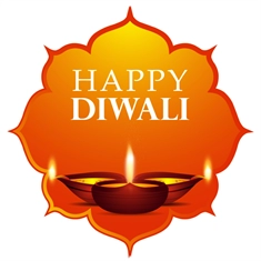 Diwali Decoration Happy Diwali Diyas Transparent Sticker